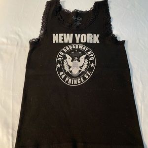 Brandy Melville John Galt Black Tank New York One Sz